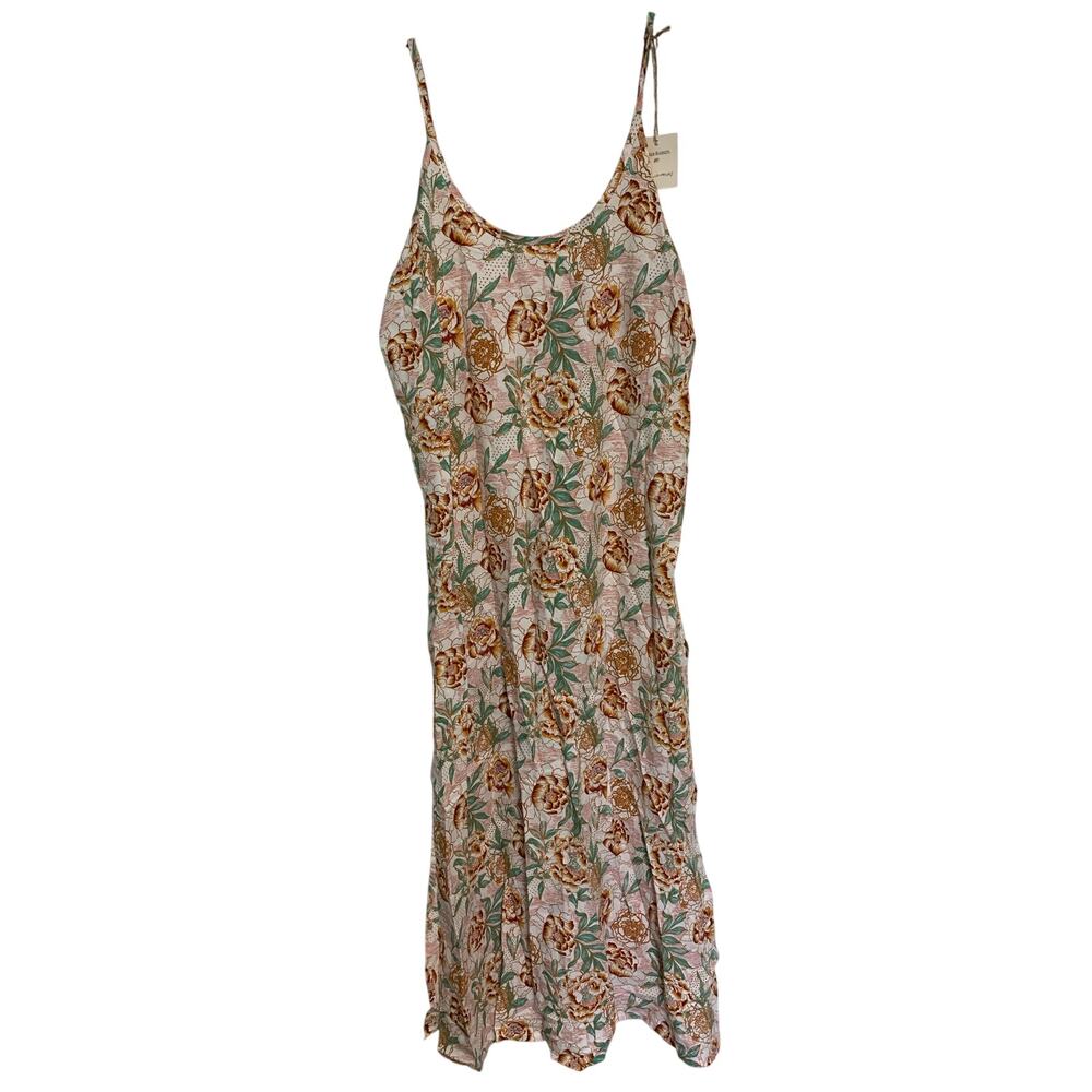 World Market Women's Floral Maxi Rayon Night Gown Sleepwear with Slit Size S/M